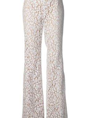 Michael Kors White Lace Flare Pants